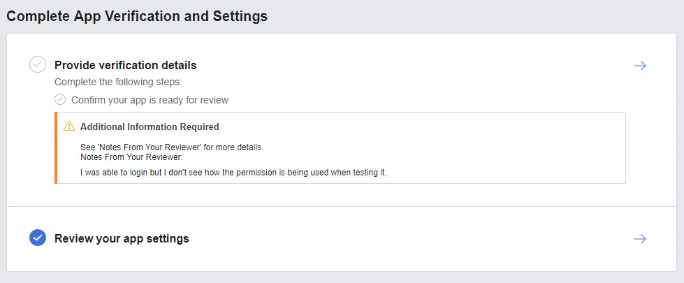 How to submit Facebook application for review